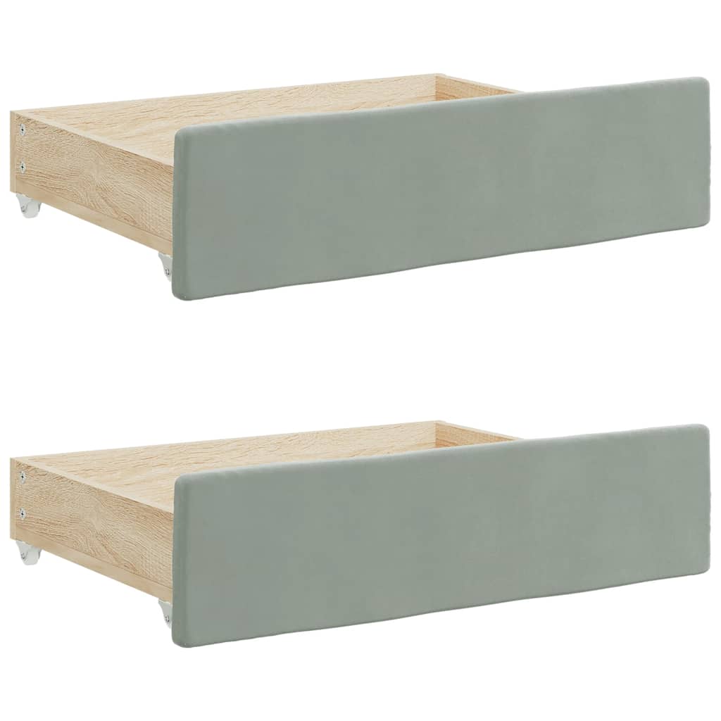 8720845438463_a_en_hd_1 vidaXL Bed Drawers 2 pcs Light Grey Engineered Wood and Velvet - Image 2