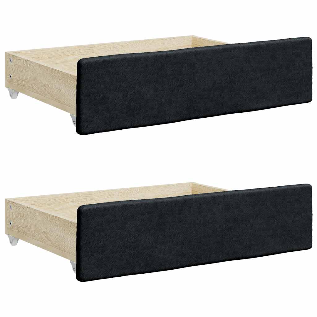 8720845438524_a_en_hd_1 vidaXL Bed Drawers 2 pcs Black Engineered Wood and Faux Leather - Image 2