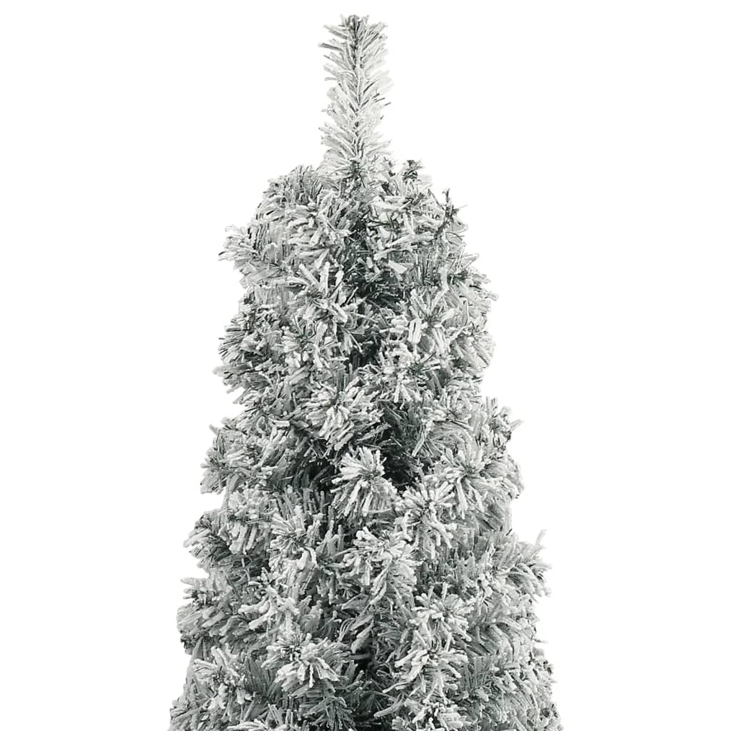 8720845443030_g_en_hd_2 vidaXL Slim Christmas Tree with Stand and Flocked Snow 300 cm PVC - Image 3