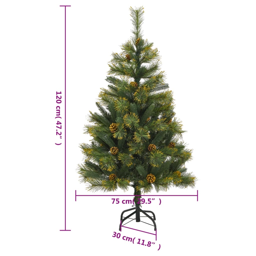 8720845443160_g_en_hd_8 vidaXL Artificial Hinged Christmas Tree with Cones 120 cm - Image 9
