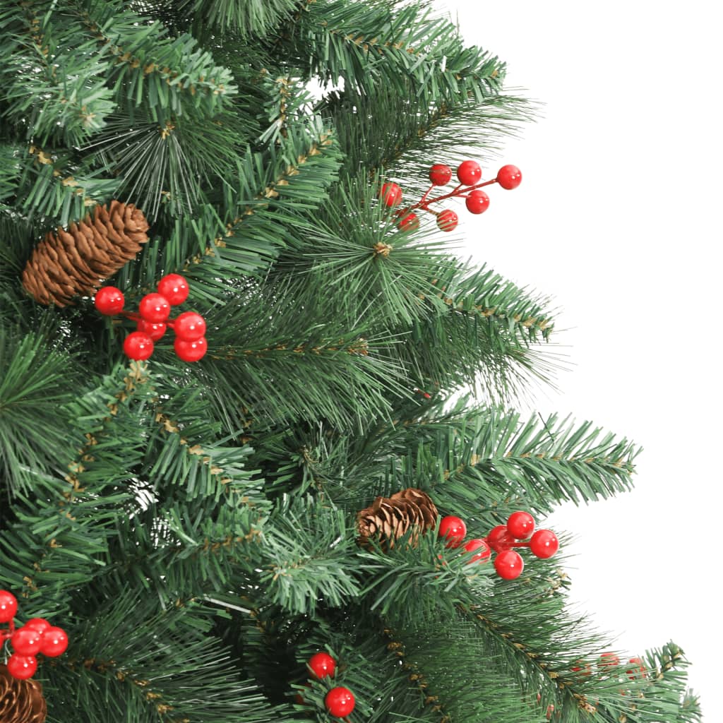 8720845443238_g_en_hd_4 vidaXL Artificial Hinged Christmas Tree with Cones and Berries 180 cm - Image 5