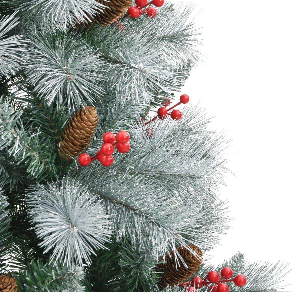 8720845443283_g_en_hd_4 vidaXL Artificial Hinged Christmas Tree with Cones and Berries 180 cm - Image 5