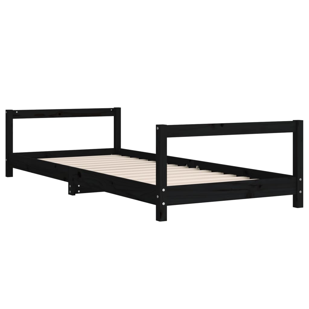 8720845444259_g_en_hd_4 vidaXL Kids Bed Frame Black 90x190 cm Solid Wood Pine - Image 6