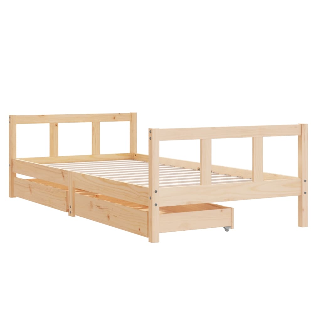 8720845444389_g_en_hd_1 vidaXL Kids Bed Frame with Drawers 90x190 cm Solid Wood Pine - Image 3