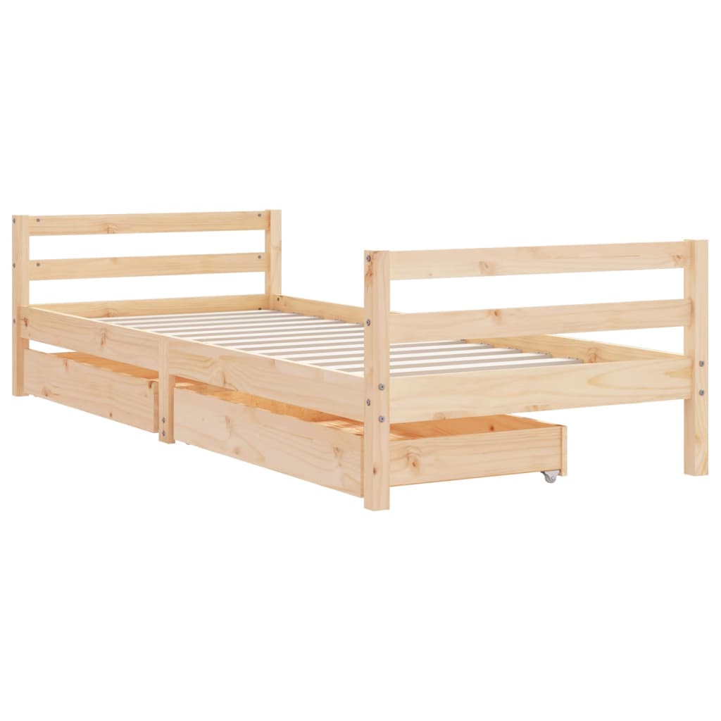 8720845444686_g_en_hd_1 vidaXL Kids Bed Frame with Drawers 90x190 cm Solid Wood Pine - Image 3