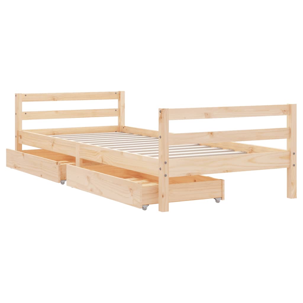 8720845444686_g_en_hd_2 vidaXL Kids Bed Frame with Drawers 90x190 cm Solid Wood Pine - Image 4