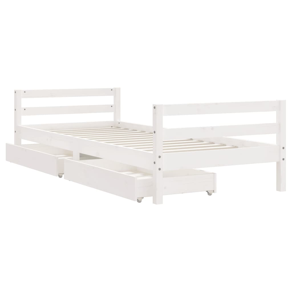 8720845444693_g_en_hd_2 vidaXL Kids Bed Frame with Drawers White 90x190 cm Solid Wood Pine - Image 4