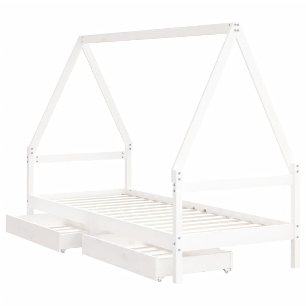 8720845444990_g_en_hd_2 vidaXL Kids Bed Frame with Drawers White 90x190 cm Solid Wood Pine - Image 4
