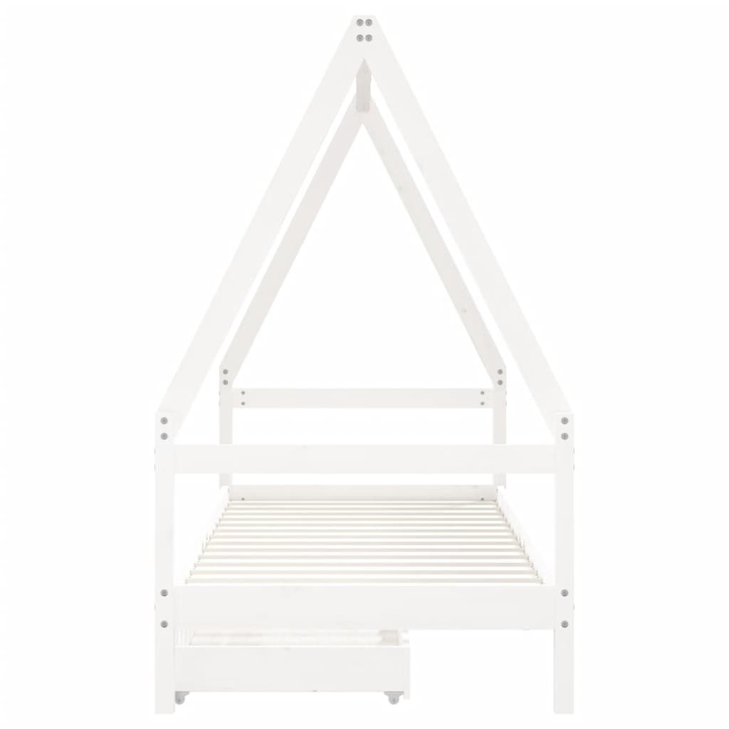 8720845444990_g_en_hd_3 vidaXL Kids Bed Frame with Drawers White 90x190 cm Solid Wood Pine - Image 5