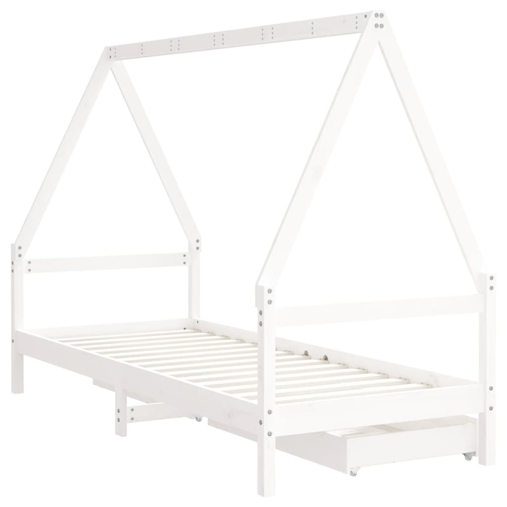 8720845444990_g_en_hd_5 vidaXL Kids Bed Frame with Drawers White 90x190 cm Solid Wood Pine - Image 7