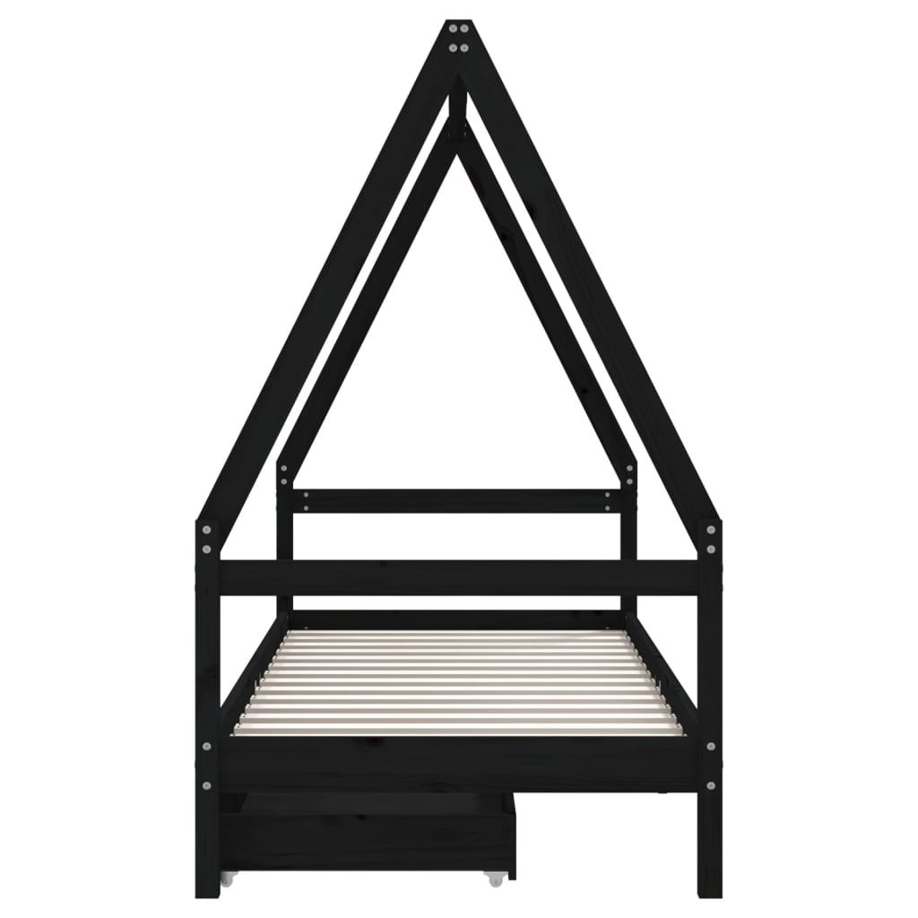 8720845445003_g_en_hd_3 vidaXL Kids Bed Frame with Drawers Black 90x190 cm Solid Wood Pine - Image 5