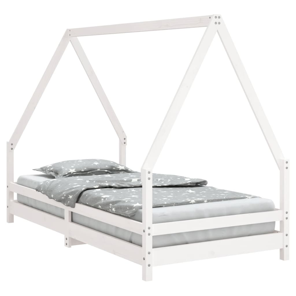 8720845445140_a_en_hd_1 vidaXL Kids Bed Frame White 90x190 cm Solid Wood Pine - Image 2