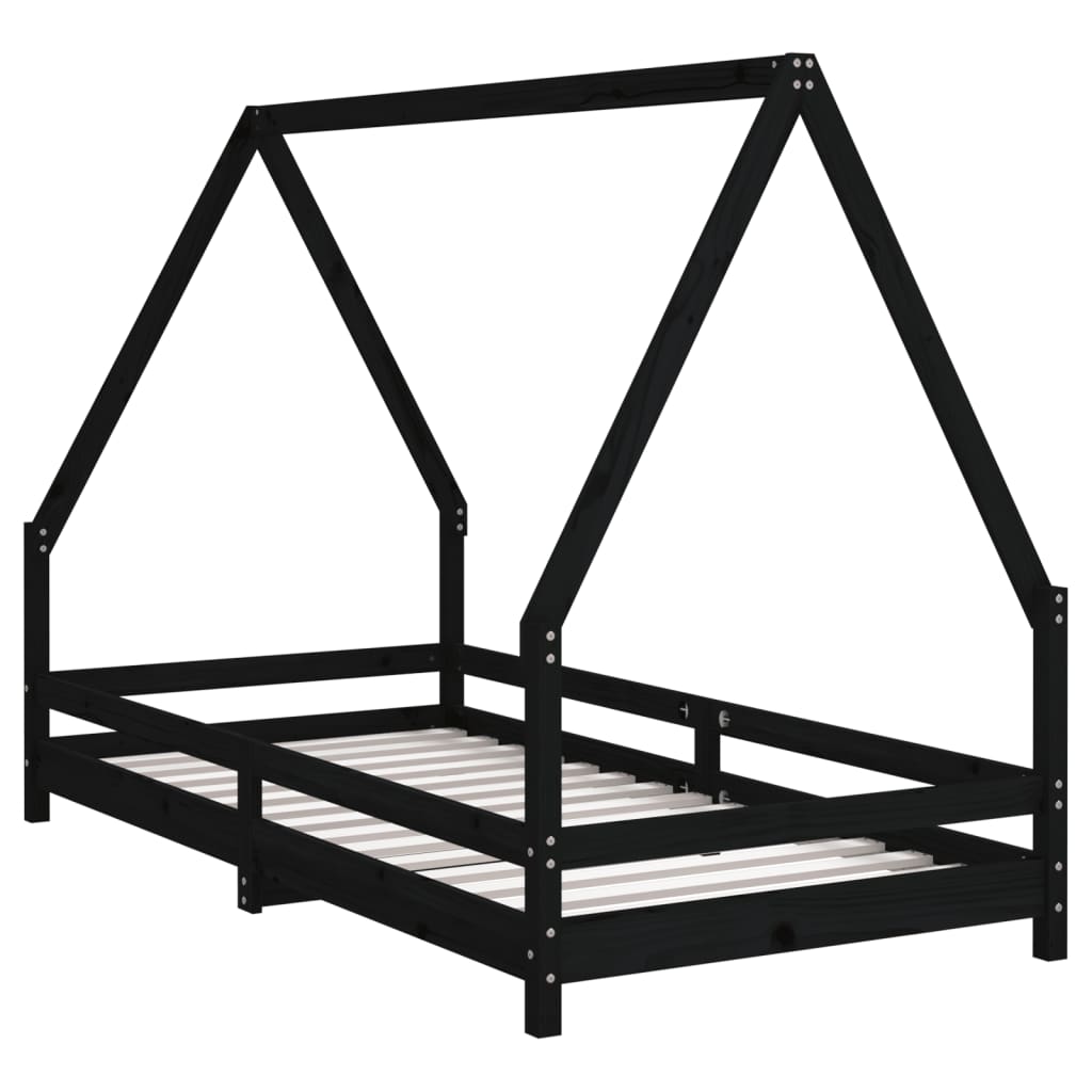 8720845445157_g_en_hd_4 vidaXL Kids Bed Frame Black 90x190 cm Solid Wood Pine - Image 6