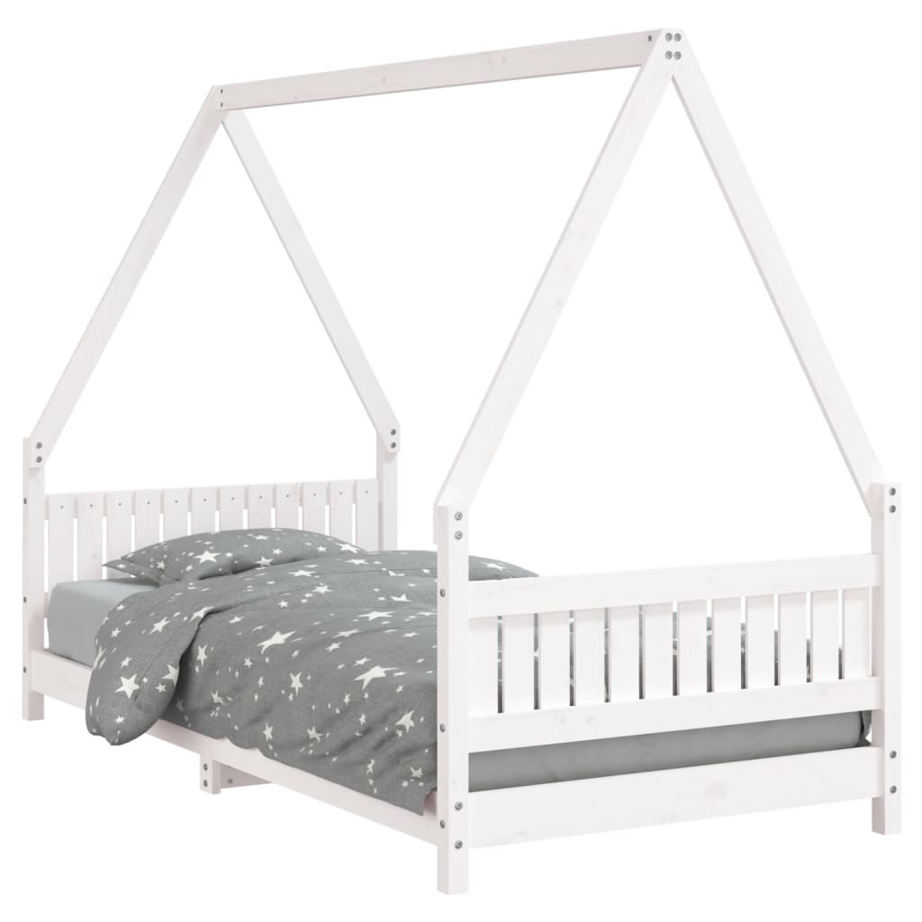 8720845445294_a_en_hd_1 vidaXL Kids Bed Frame White 90x190 cm Solid Wood Pine - Image 2