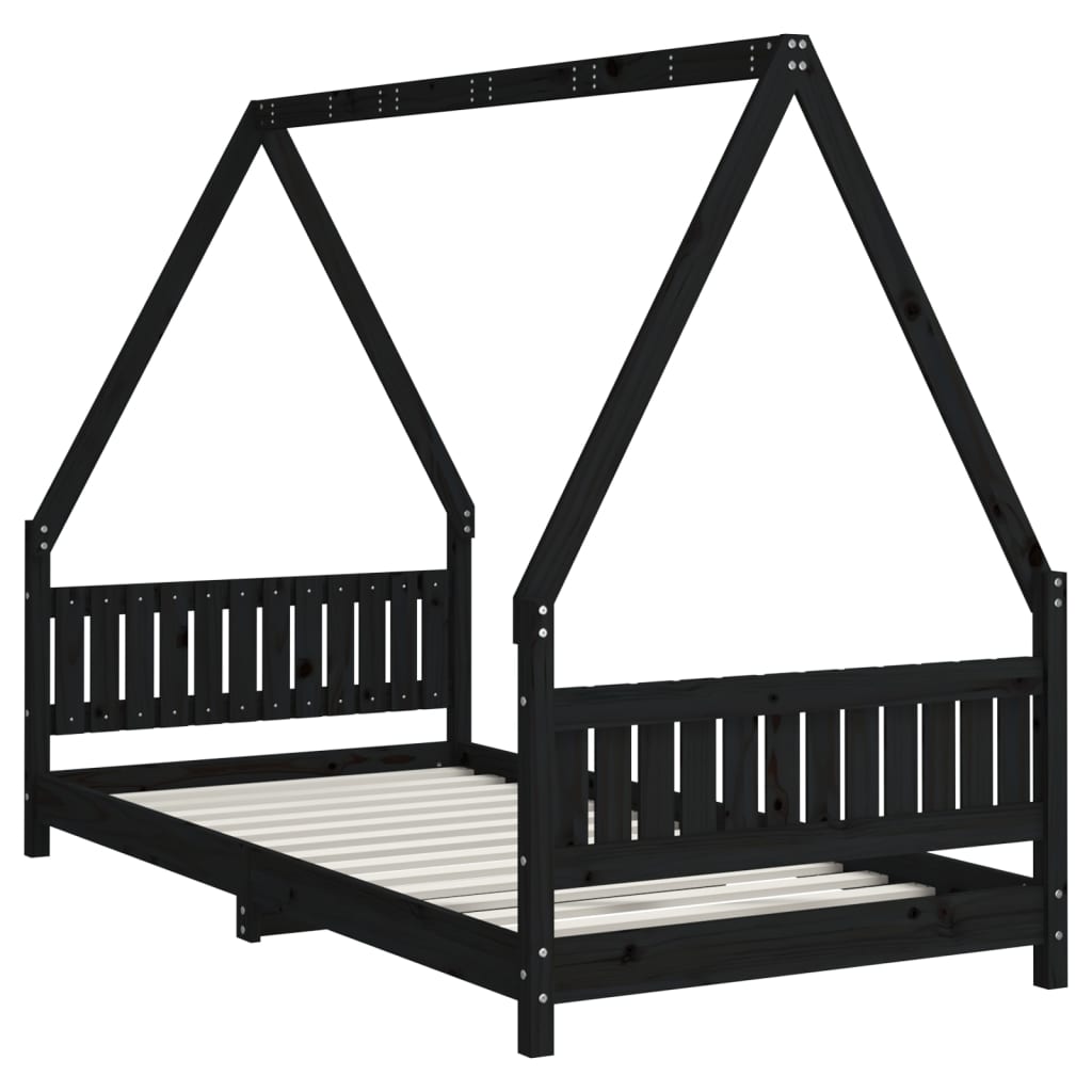 8720845445300_g_en_hd_4 vidaXL Kids Bed Frame Black 90x190 cm Solid Wood Pine - Image 6