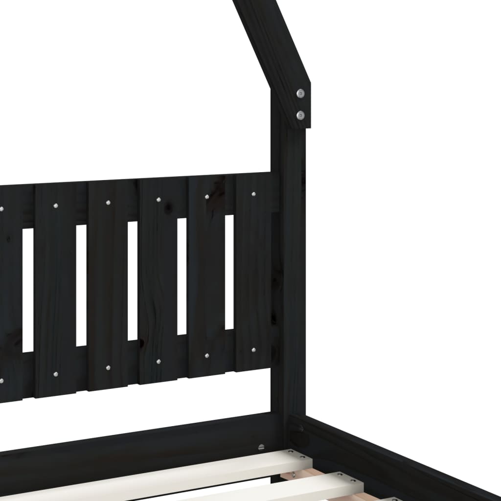 8720845445300_g_en_hd_5 vidaXL Kids Bed Frame Black 90x190 cm Solid Wood Pine - Image 7