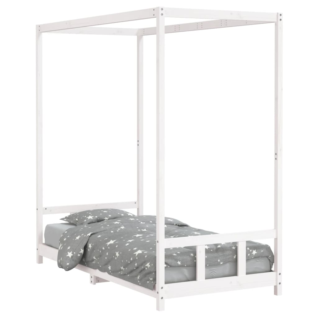 8720845445386_a_en_hd_1 vidaXL Kids Bed Frame White 90x190 cm Solid Wood Pine - Image 2