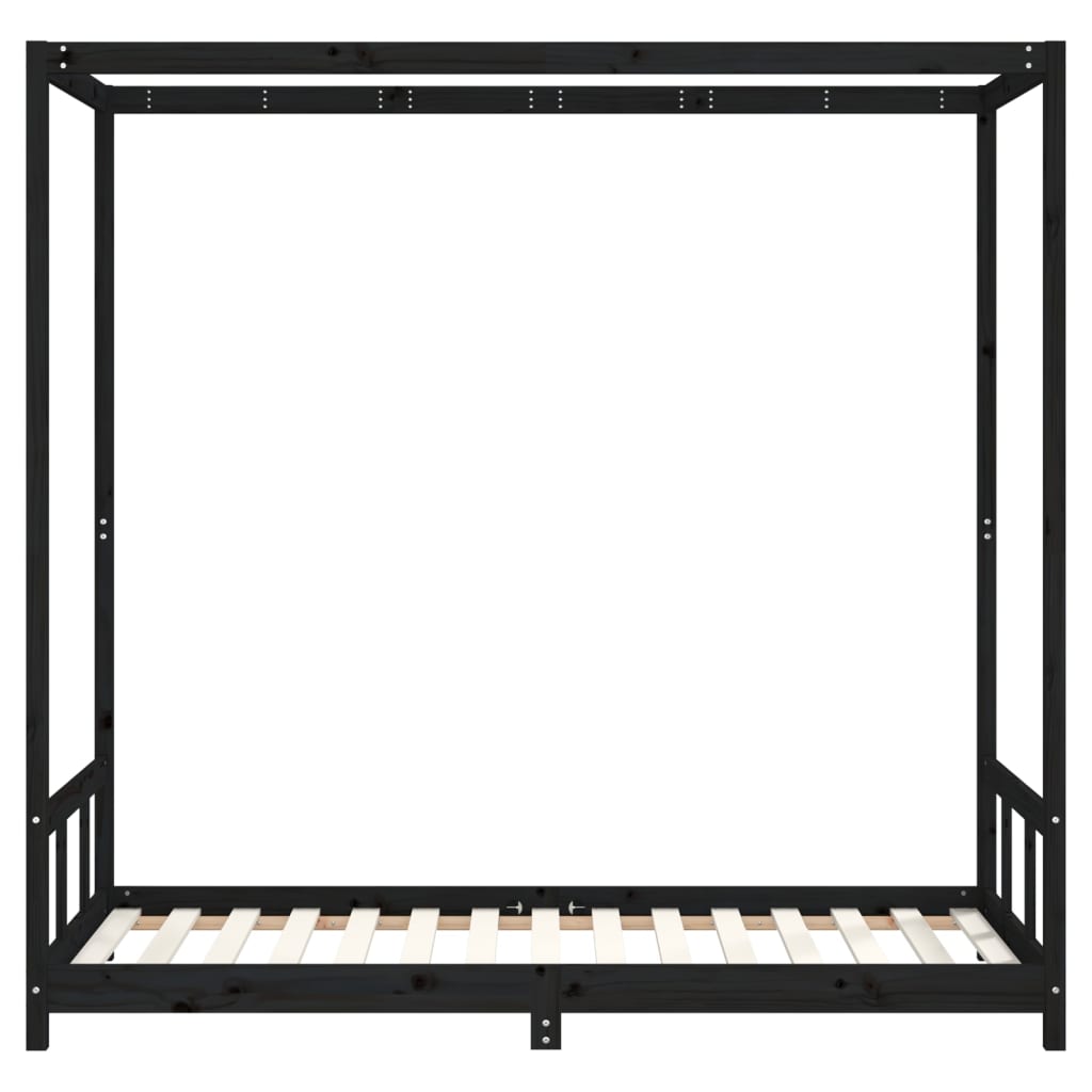 8720845445393_g_en_hd_2 vidaXL Kids Bed Frame Black 90x190 cm Solid Wood Pine - Image 4