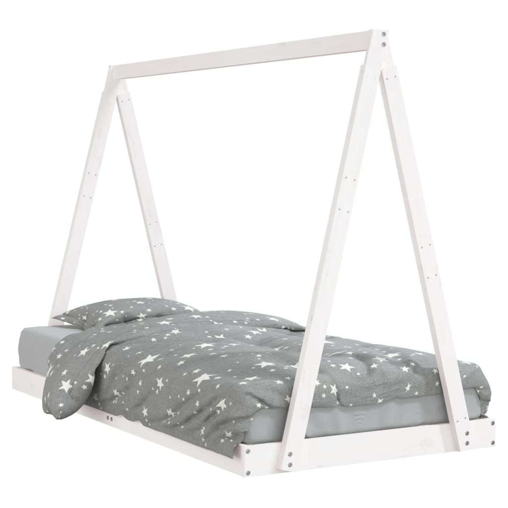 8720845445539_a_en_hd_1 vidaXL Kids Bed Frame White 90x190 cm Solid Wood Pine - Image 2