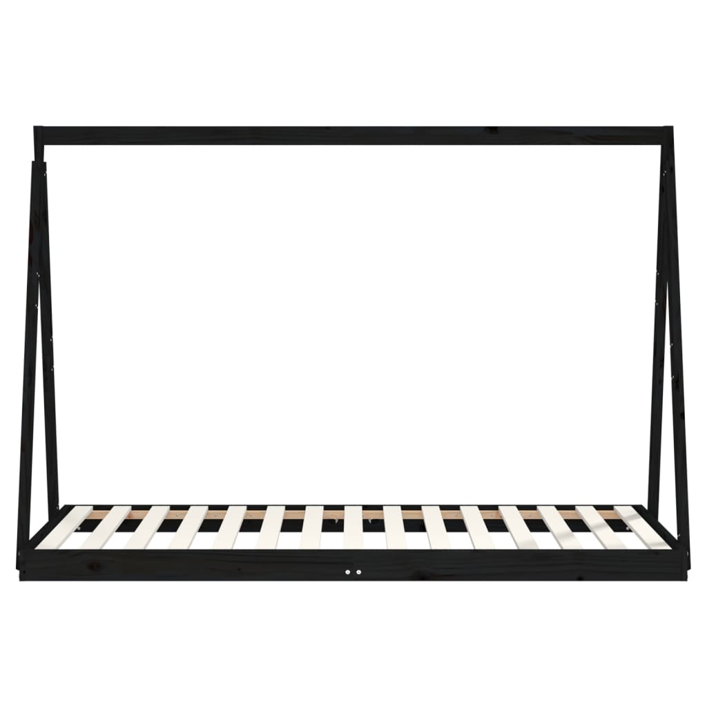 8720845445546_g_en_hd_2 vidaXL Kids Bed Frame Black 90x190 cm Solid Wood Pine - Image 4