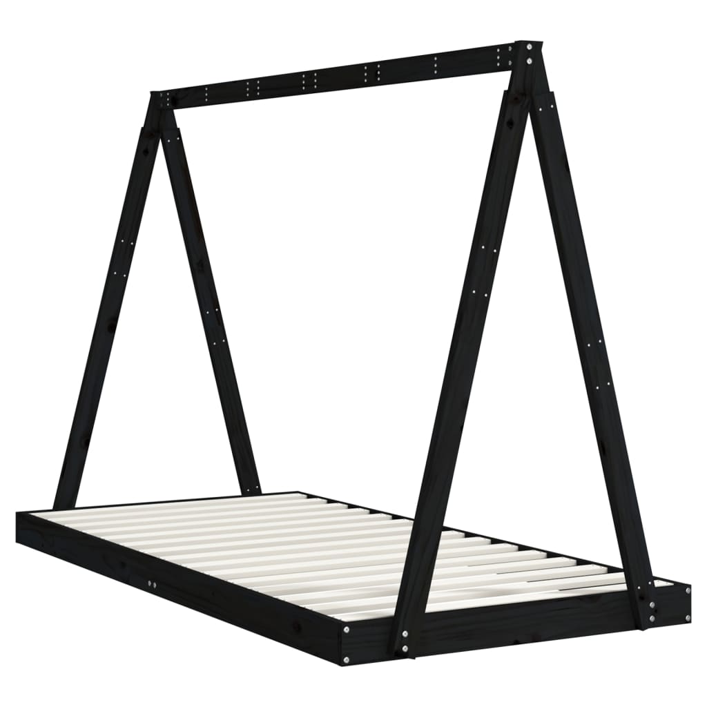 8720845445546_g_en_hd_4 vidaXL Kids Bed Frame Black 90x190 cm Solid Wood Pine - Image 6