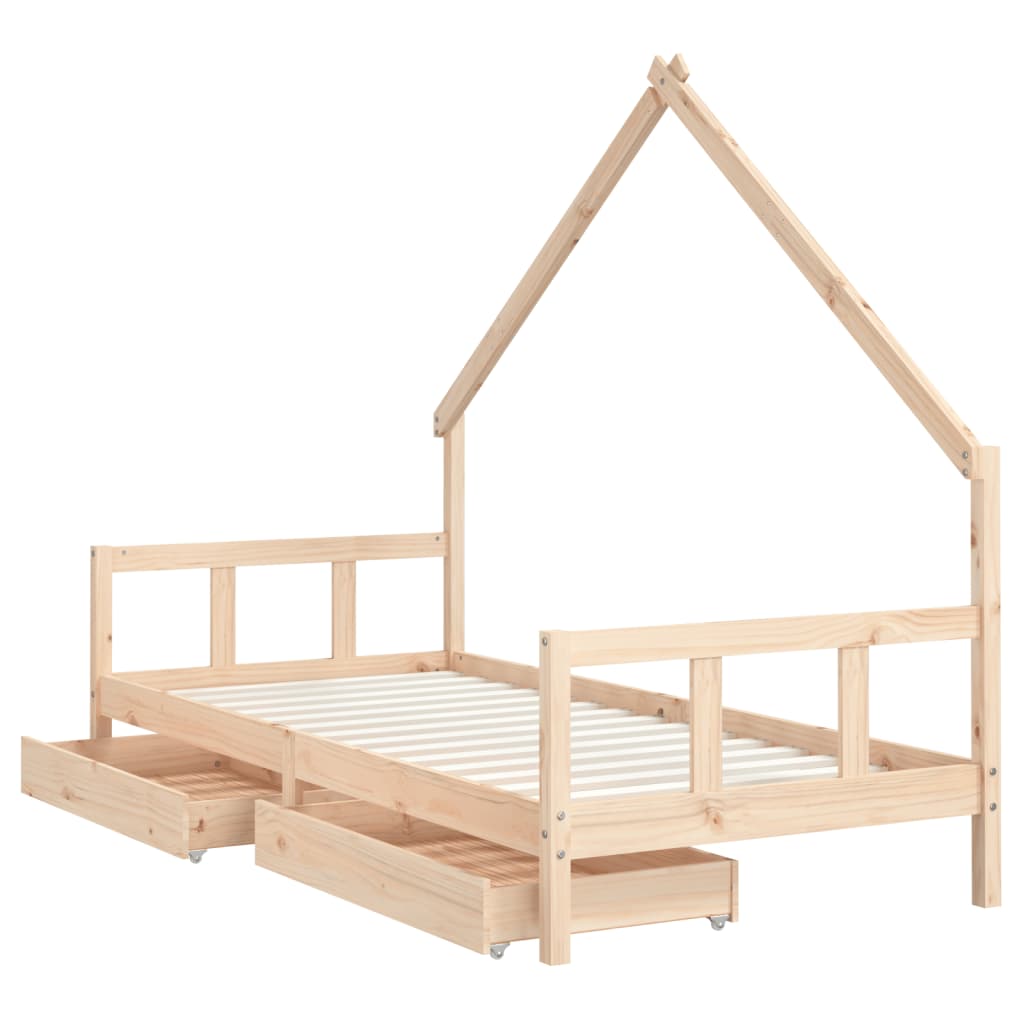8720845445676_g_en_hd_2 vidaXL Kids Bed Frame with Drawers 90x190 cm Solid Wood Pine - Image 4