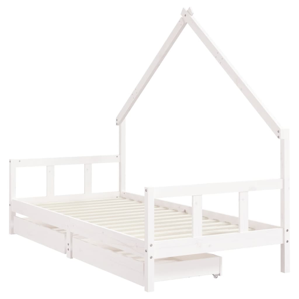8720845445683_g_en_hd_1 vidaXL Kids Bed Frame with Drawers White 90x190 cm Solid Wood Pine - Image 3