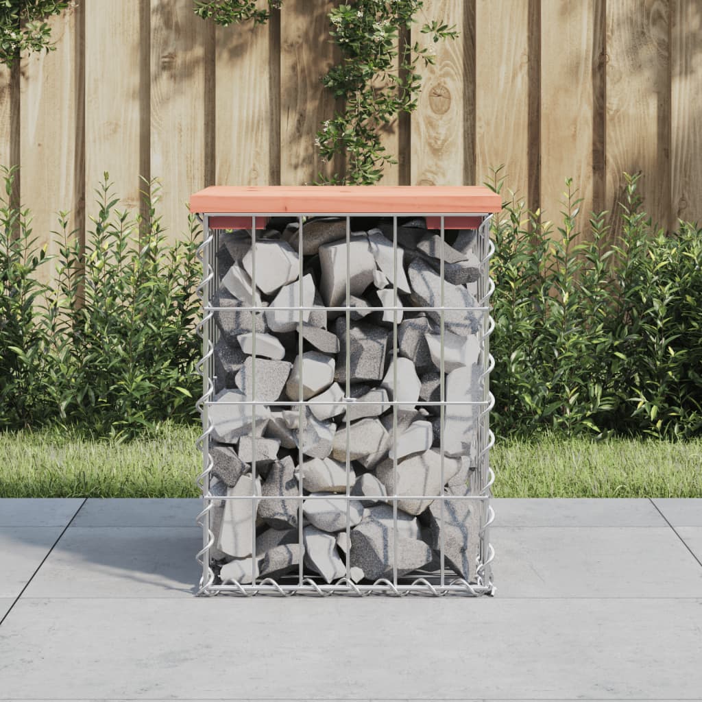 vidaXL Garden Bench Gabion Design 33x31x42 cm Solid Wood Douglas
