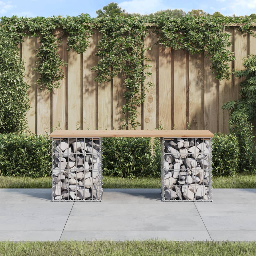 8720845445942_m_en_hd_1 vidaXL Garden Bench Gabion Design 103x31x42 cm Solid Wood Pine - Image 1