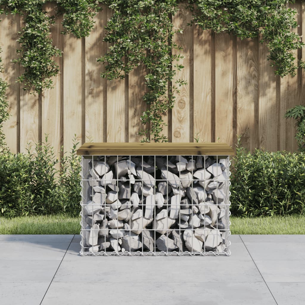 8720845446208_m_en_hd_1 vidaXL Garden Bench Gabion Design 63x44x42 cm Impregnated Wood Pine - Image 1