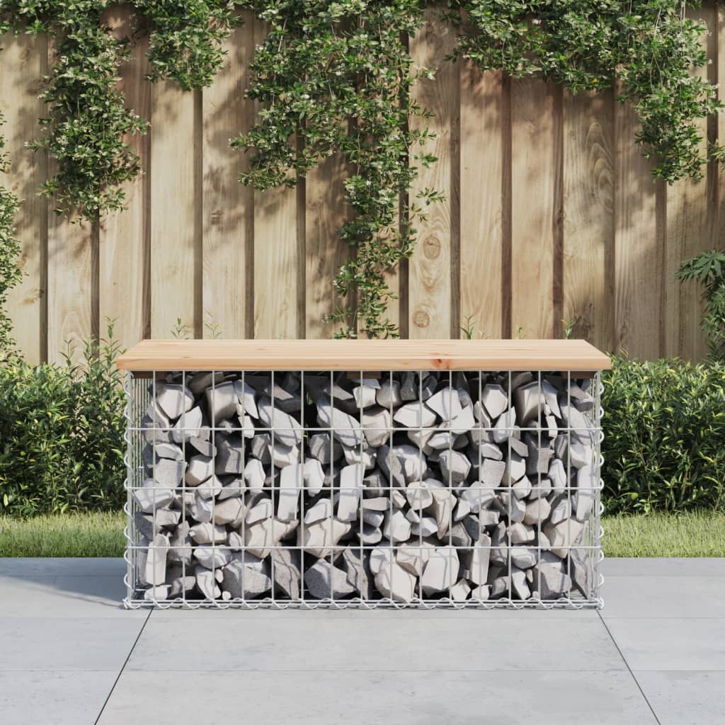 8720845446215_m_en_hd_1 vidaXL Garden Bench Gabion Design 83x44x42 cm Solid Wood Pine - Image 1