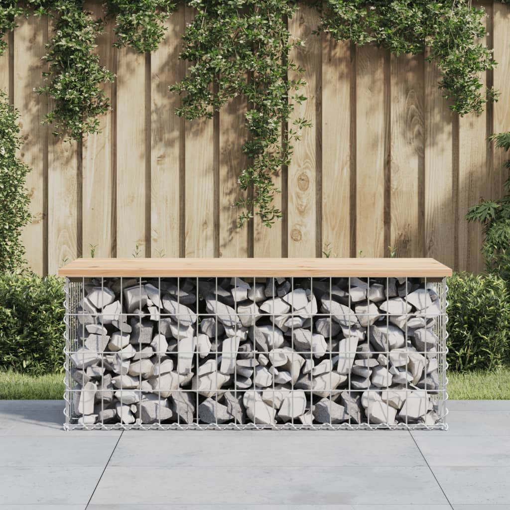 8720845446246_m_en_hd_1 vidaXL Garden Bench Gabion Design 103x44x42 cm Solid Wood Pine - Image 1