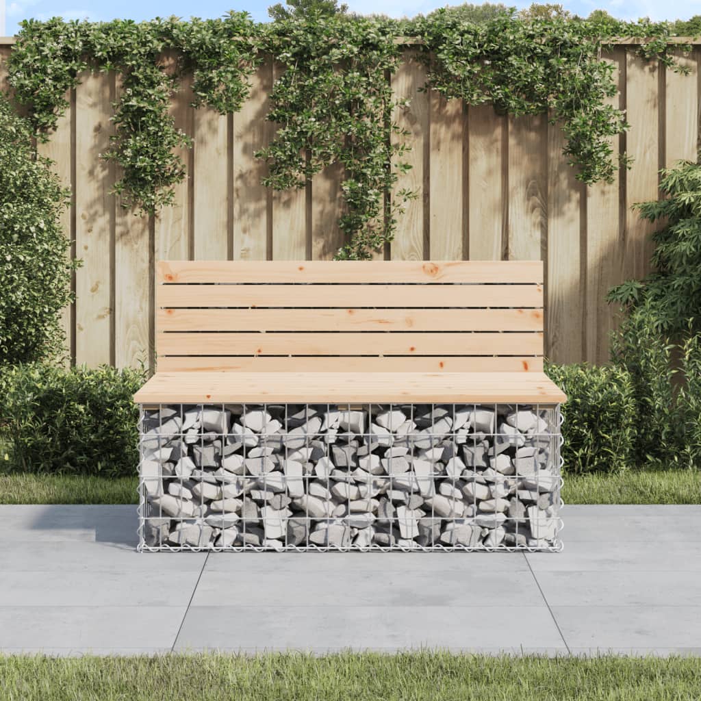 8720845446390_m_en_hd_1 vidaXL Garden Bench Gabion Design 103x70x65 cm Solid Wood Pine - Image 1