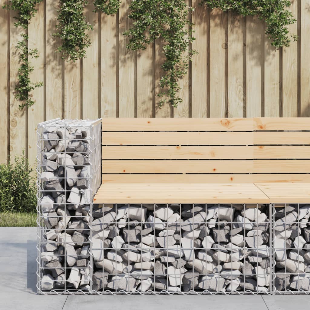 8720845446451_m_en_hd_1 vidaXL Garden Bench Gabion Design 92x71x65.5 cm Solid Wood Pine - Image 1