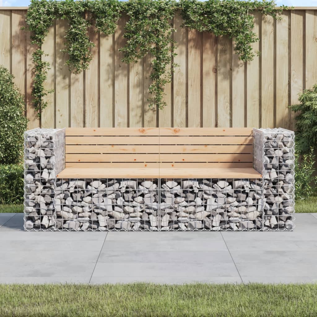 8720845453268_m_en_hd_1 vidaXL Garden Bench Gabion Design 184x71x65.5 cm Solid Wood Pine - Image 1