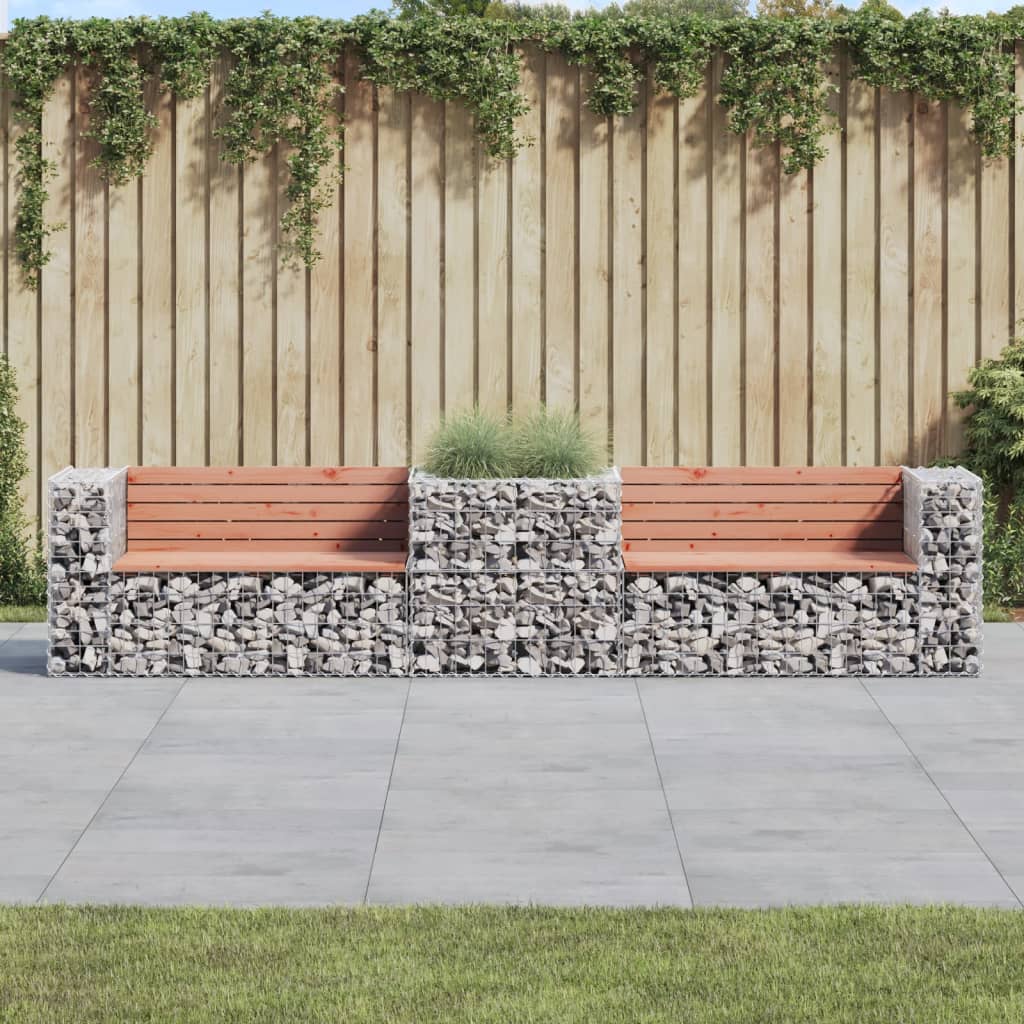 8720845453367_m_en_hd_1 vidaXL Garden Bench with Gabion Basket Solid Wood Douglas - Image 1
