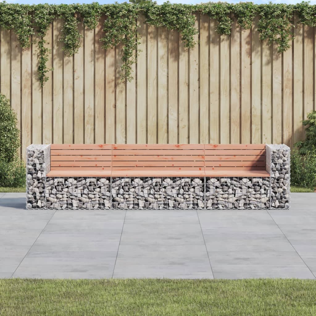8720845453428_m_en_hd_1 vidaXL Garden Bench Gabion Design 287x71x65.5 cm Solid Wood Douglas - Image 1