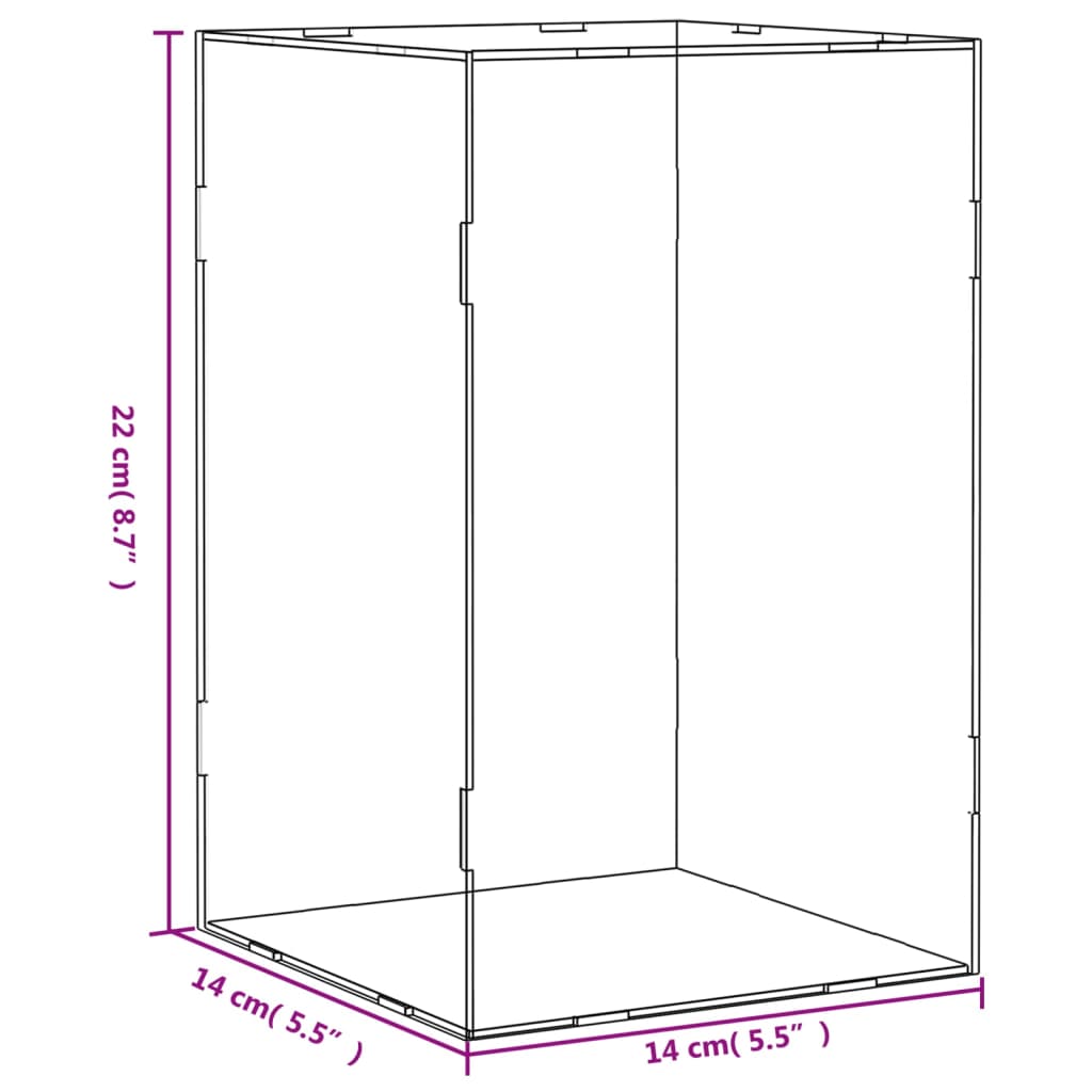 8720845454975_g_en_hd_4 vidaXL Display Box Transparent 14x14x22 cm Acrylic - Image 6