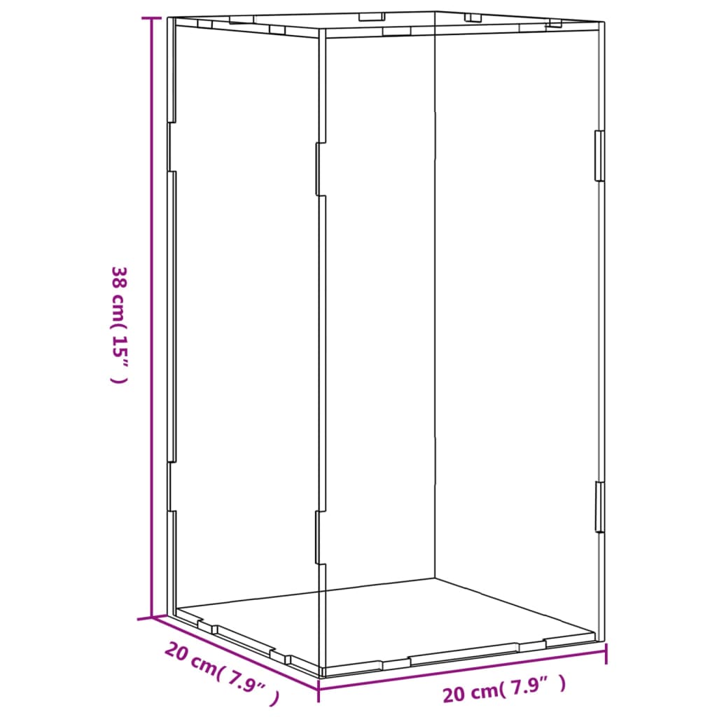 8720845454999_g_en_hd_4 vidaXL Display Box Transparent 20x20x38 cm Acrylic - Image 6