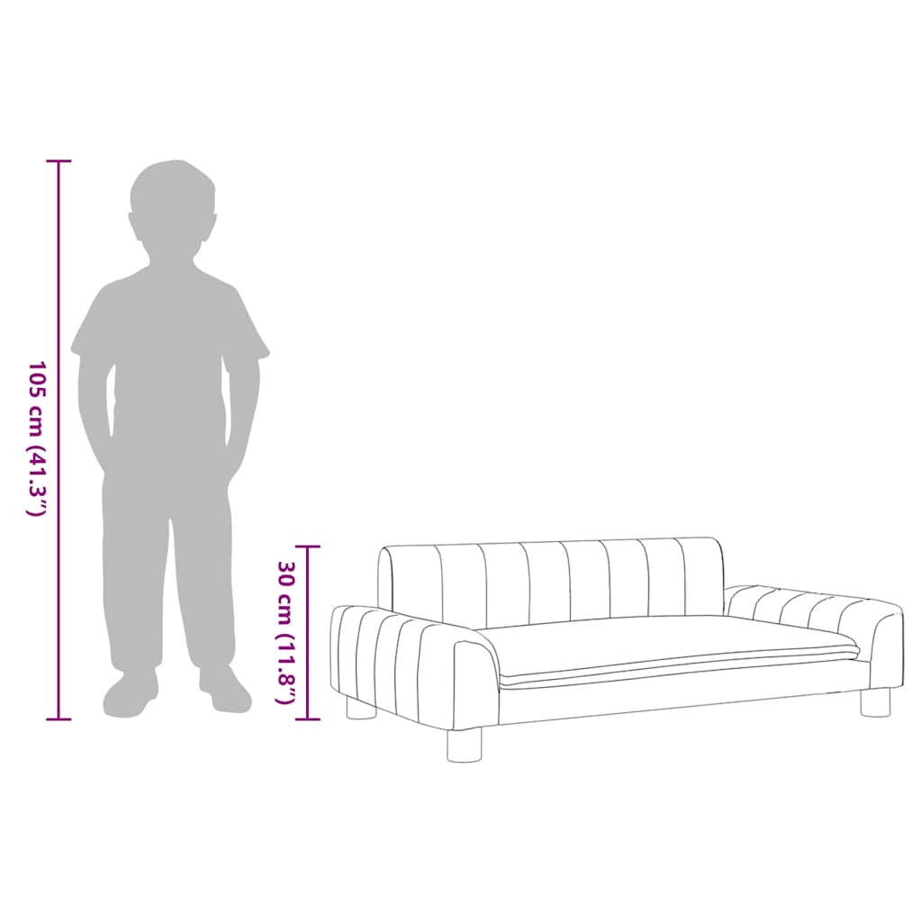 8720845455767_g_en_hd_7 vidaXL Kids Sofa Black 90x53x30 cm Faux Leather - Image 9