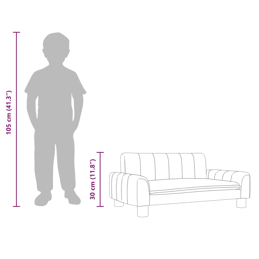 8720845455835_g_en_hd_7 vidaXL Kids Sofa Dark Grey 70x45x30 cm Fabric - Image 9