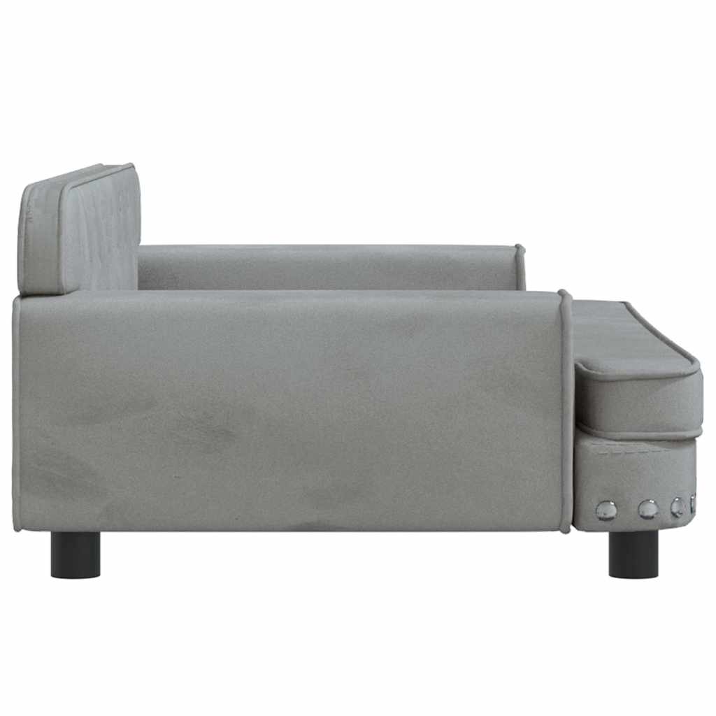 8720845455934_g_en_hd_2 vidaXL Kids Sofa Light Grey 90x53x30 cm Velvet - Image 4