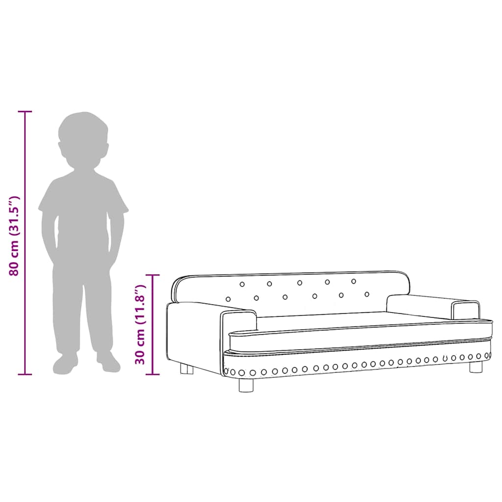 8720845455934_g_en_hd_6 vidaXL Kids Sofa Light Grey 90x53x30 cm Velvet - Image 8