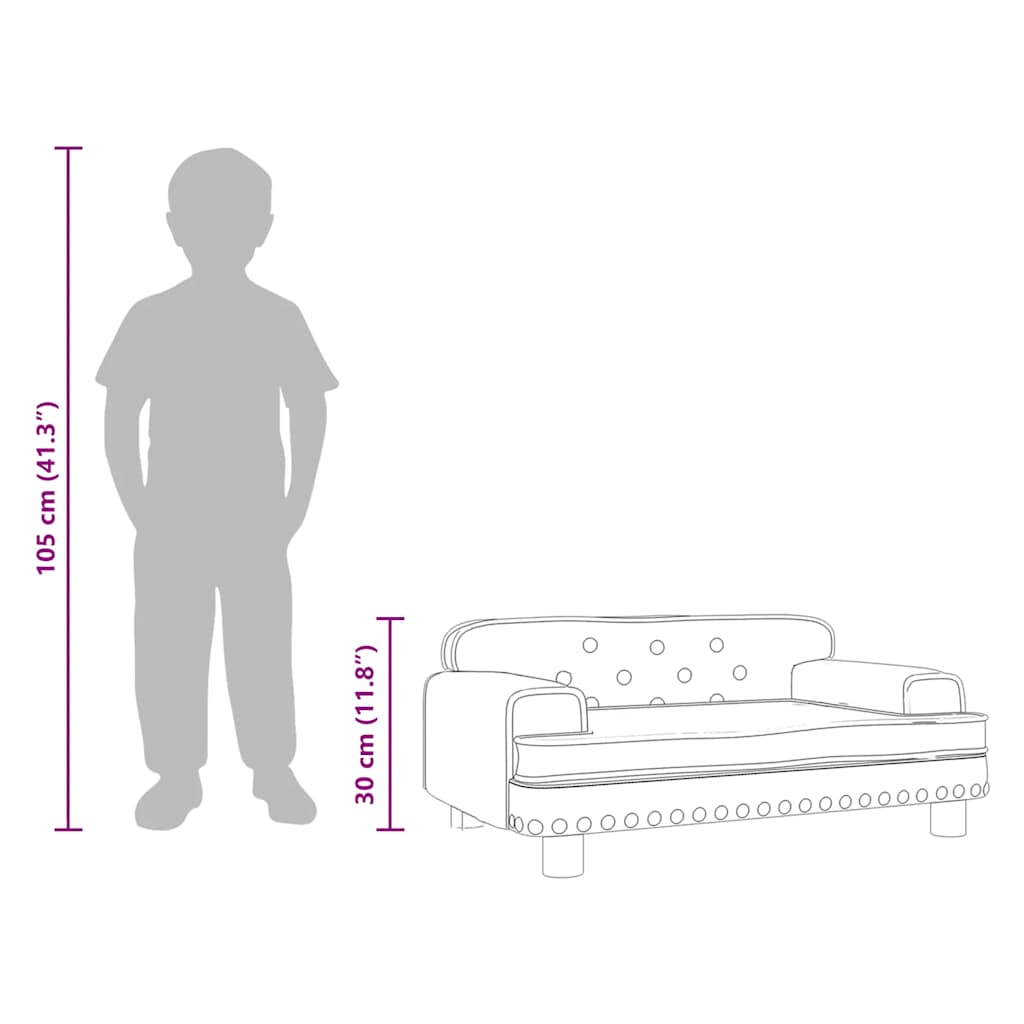 8720845456108_g_en_hd_7 vidaXL Kids Sofa Black 70x45x30 cm Velvet - Image 9