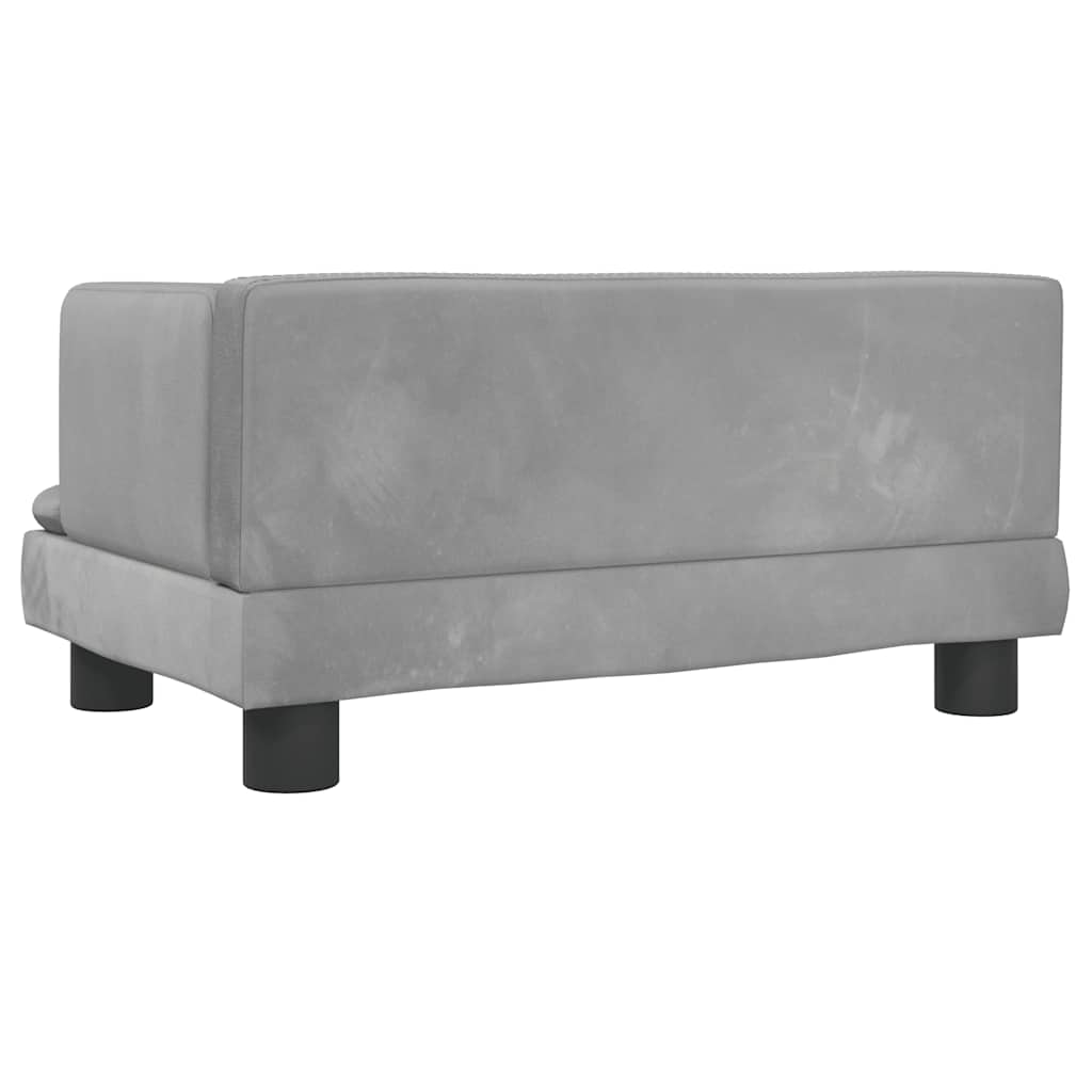 8720845456313_g_en_hd_3 vidaXL Kids Sofa Light Grey 60x40x30 cm Velvet - Image 5