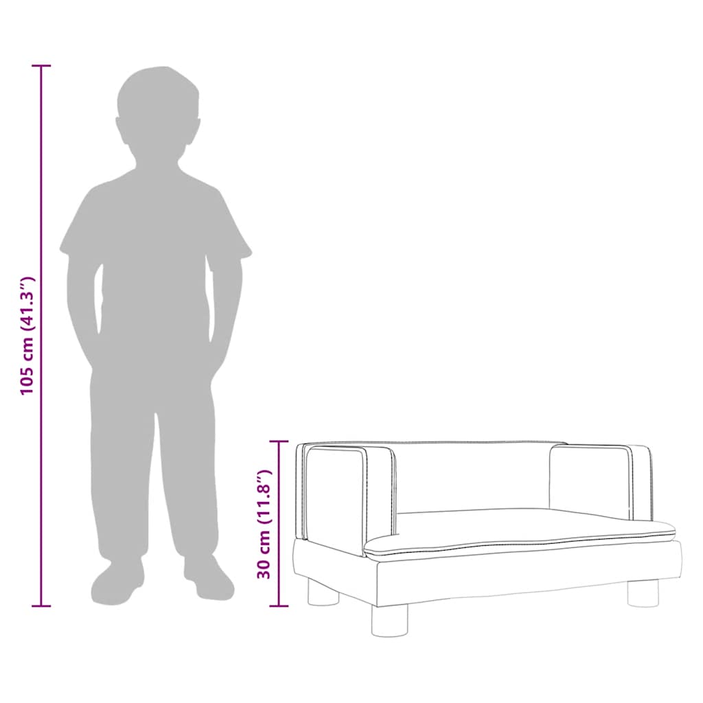 8720845456313_g_en_hd_7 vidaXL Kids Sofa Light Grey 60x40x30 cm Velvet - Image 9