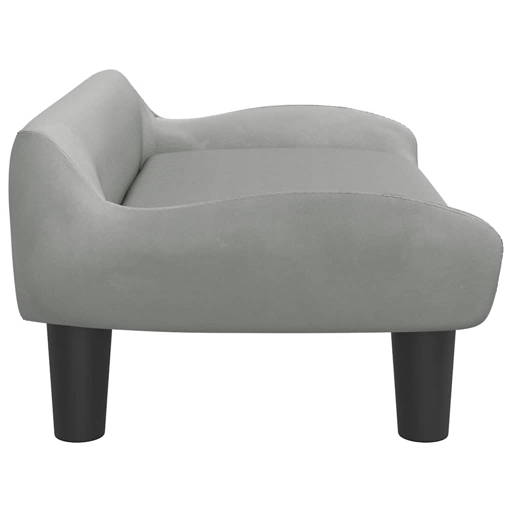 8720845456634_g_en_hd_2 vidaXL Kids Sofa Light Grey 70x40x24 cm Velvet - Image 4