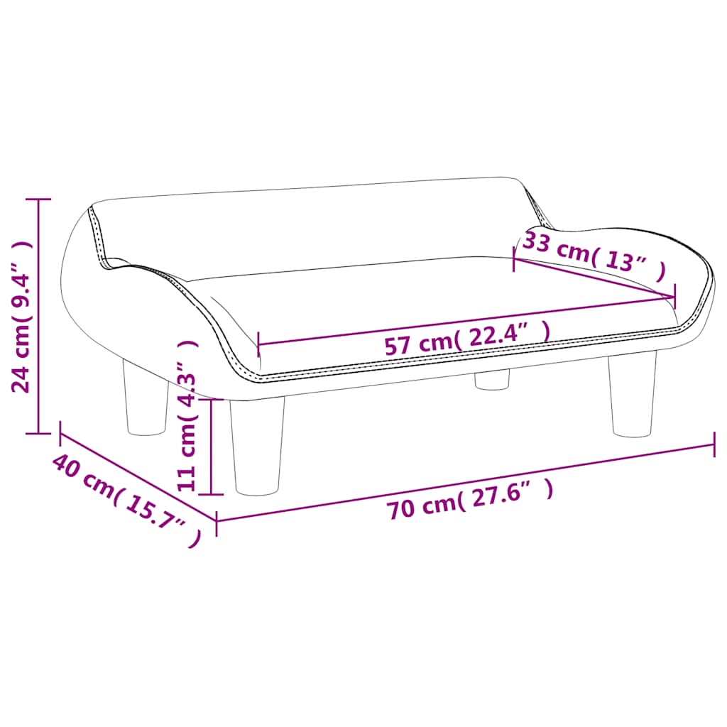 8720845456634_g_en_hd_5 vidaXL Kids Sofa Light Grey 70x40x24 cm Velvet - Image 7