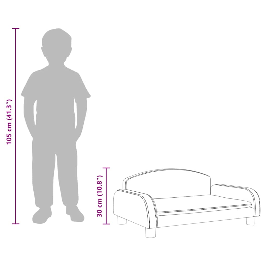 8720845456719_g_en_hd_7 vidaXL Kids Sofa Light Grey 70x45x30 cm Fabric - Image 9