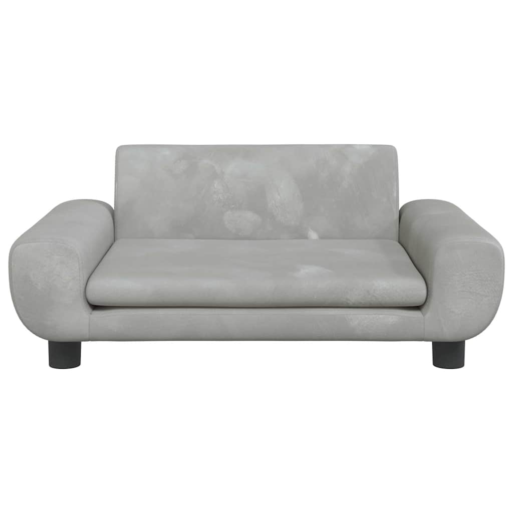 8720845457006_g_en_hd_1 vidaXL Kids Sofa Light Grey 70x45x33 cm Velvet - Image 3
